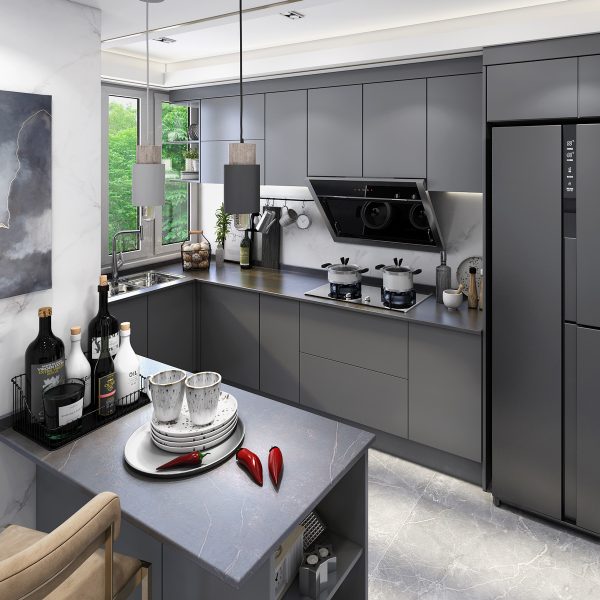 Modern Painted Kitchen Cabinets Gray Color
