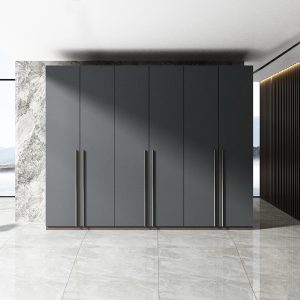 Wardrobe 6 Door Design Grey Color
